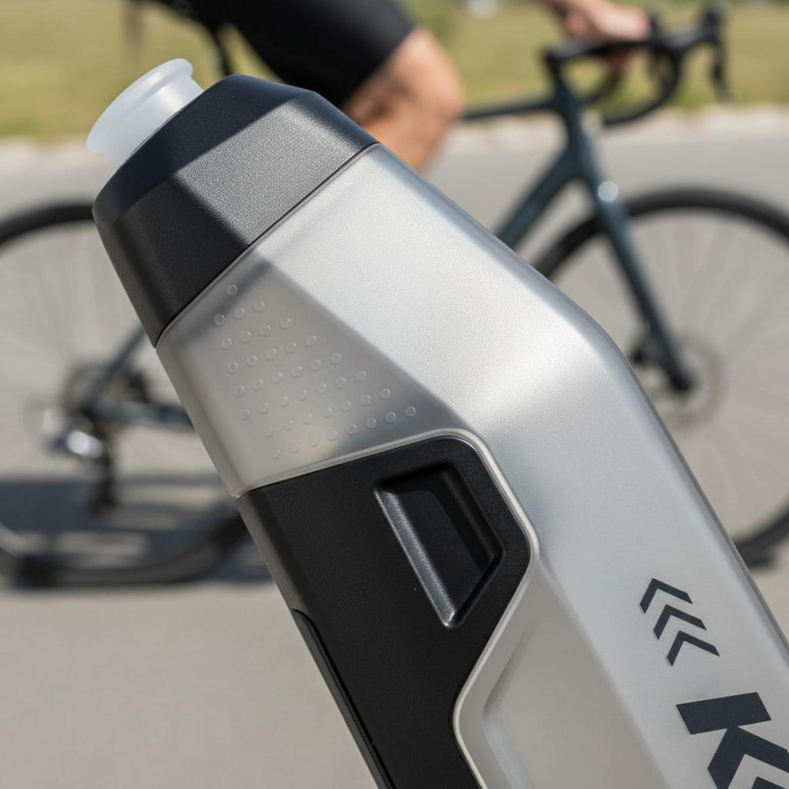 실리콘 스파우트가 장착된 휴대용 사이클링 물병, 케이지 - Cycling Commute Training 리뷰 및 가격